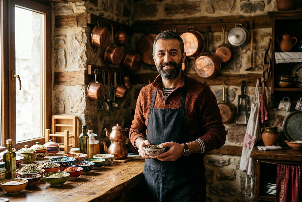 Bedran Acar in his Ankara kitchen